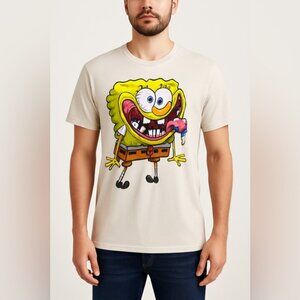 SpongeBob SquarePants Distorted Graphic Tee Men’s Size L
